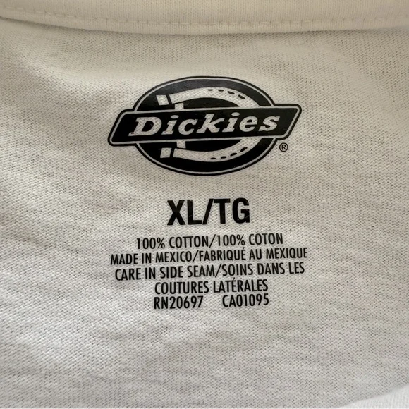 Dickies Men’s Heavyweight Pocket T-Shirt-White-Size- XL EUC - Picture 4 of 7